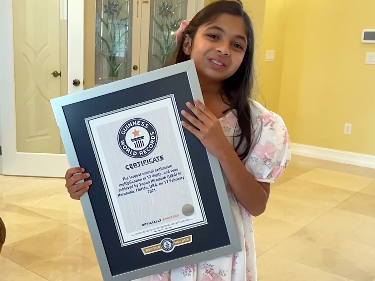 自閉症の１１歳の少女が大きな数の暗算スキルでギネス世界記録