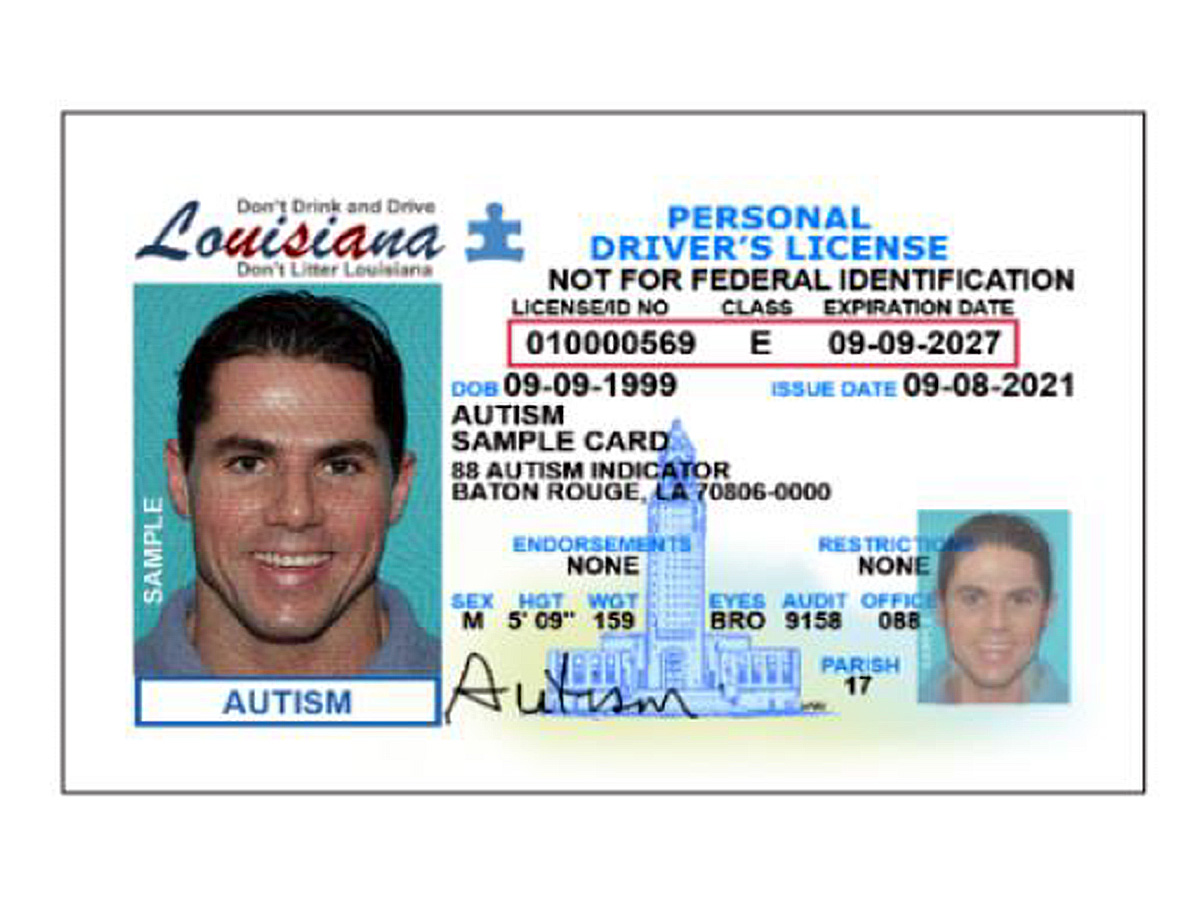 自動車免許証に「自閉症」の表示を行える。米ルイジアナ州