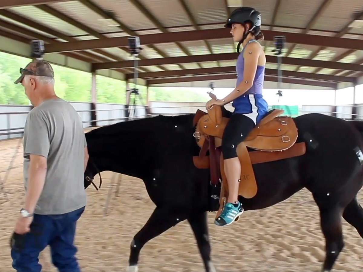 自閉症の子を助ける、馬のリズムと動きをまねた機械の馬の開発