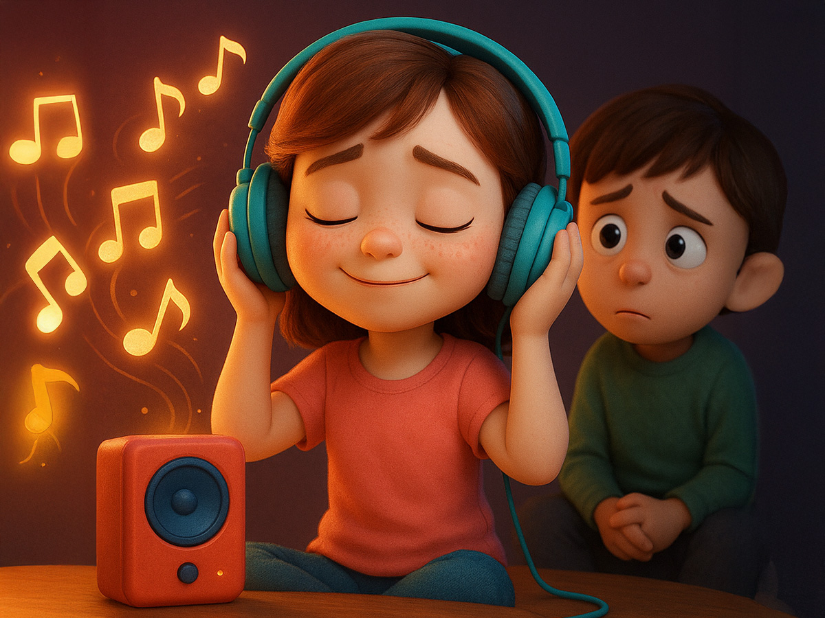 自閉症の子の感情に寄り添うリアルタイム音楽生成AIの支援