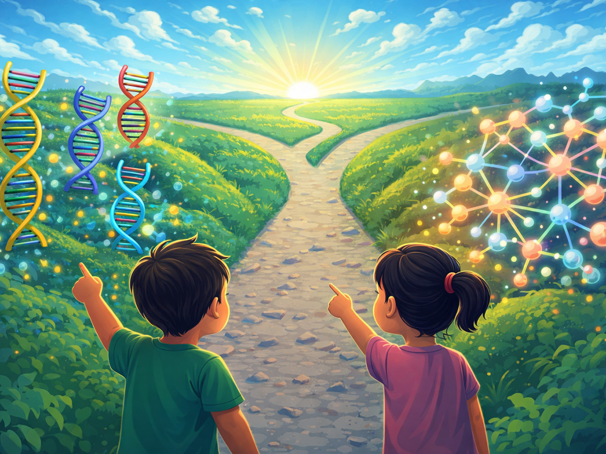 自閉症の遺伝子は違っても、途中から脳の発達が似てくる。研究