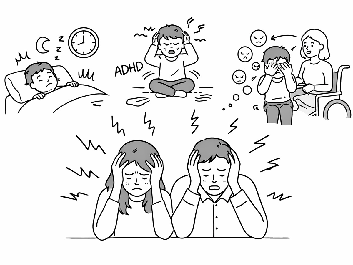 子どもの自閉症の症状だけでは説明できない、親のストレスの背景