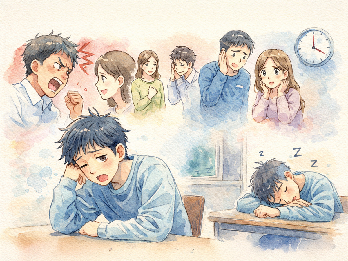 ADHDの人は睡眠不足で「怒りの表情」がわかりづらくなる